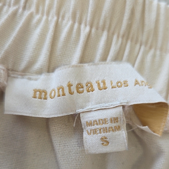 Monteau Cream and Black Mini Skirt - Picture 2 of 6
